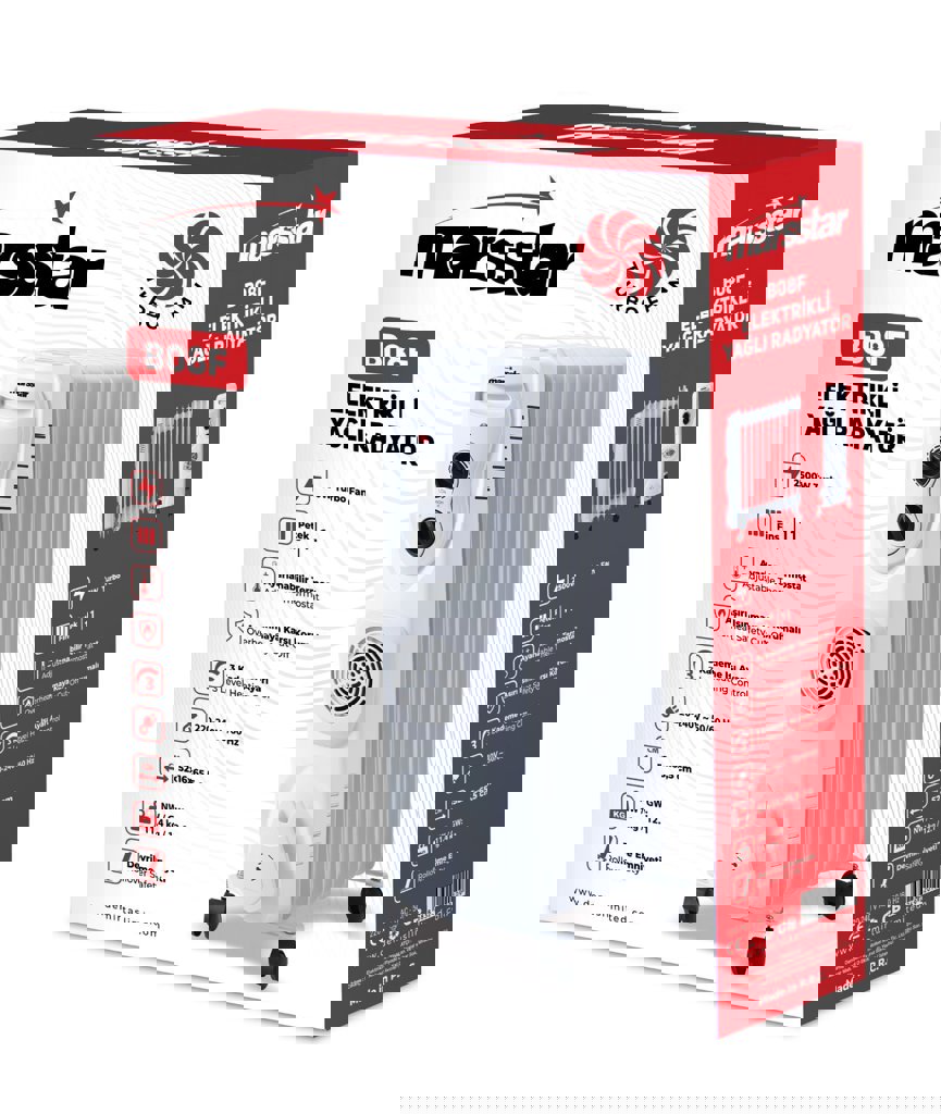 MARSSTAR ELEKTRIKLI FANLI YAGLI RADYATÖR SOBA *1