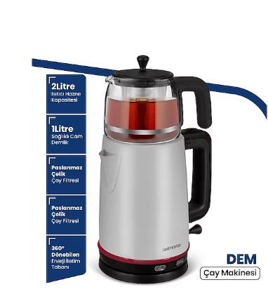 GOLDMASTER CAM DEMLIKLI  ÇAY MAKINESI *6