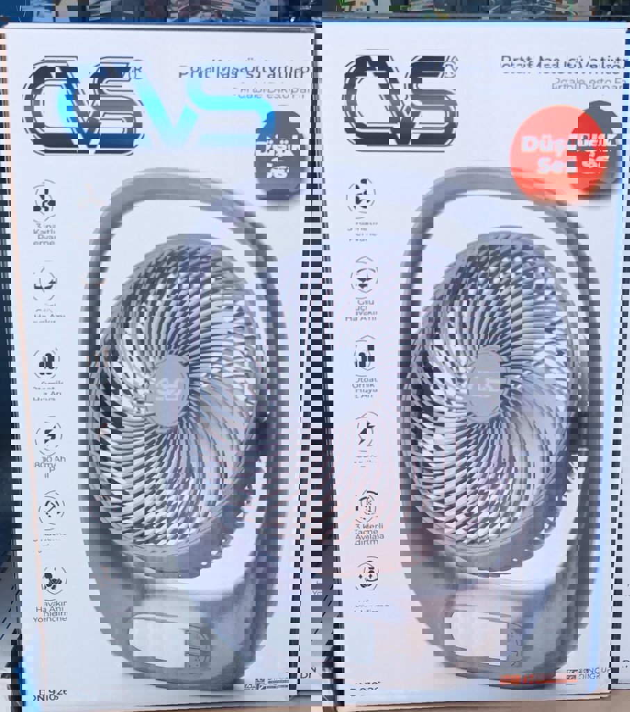 CVS LED AYDINLATMALI PORTATIF MASA ÜSTÜ VANTILATÖR