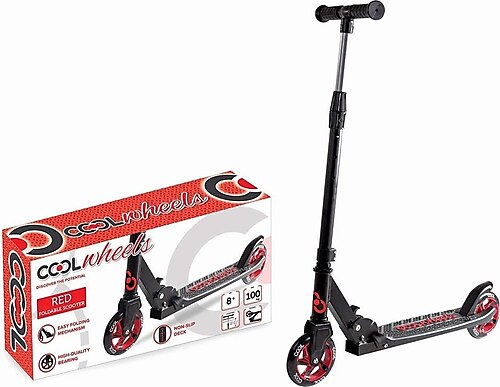 COOLWHEELS 8+ KATLANIR SCOOTER KIRMIZI *4