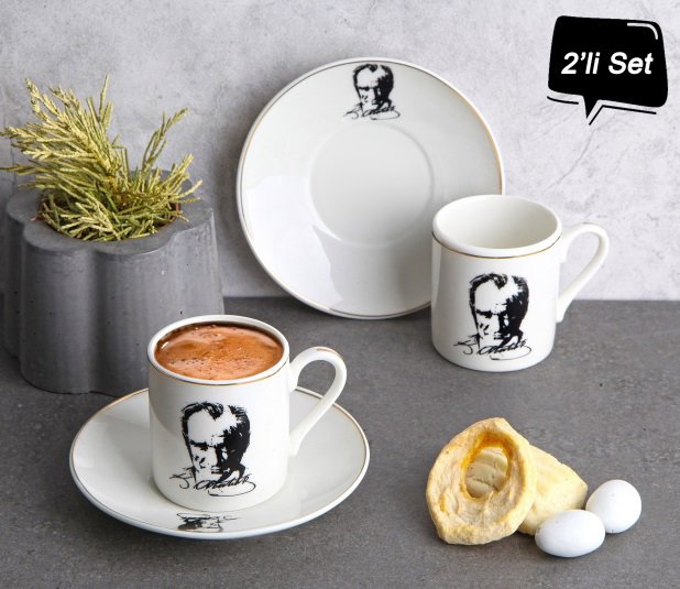 GÖNÜL PORSELEN 2 LI KAHVE  FINCAN SETI *24