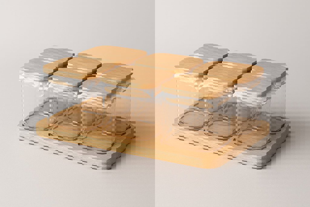 GÖNÜL BAMBU KAPAKLI BOROSILIKAT 6LI CAM BAHARATLIK