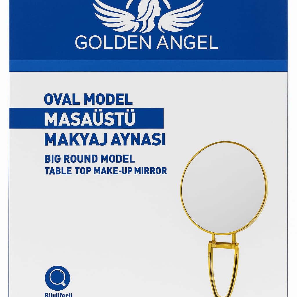 BOZ GOLDEN ANGEL METALIZE OVAL MAKYAJ AYNASI *72