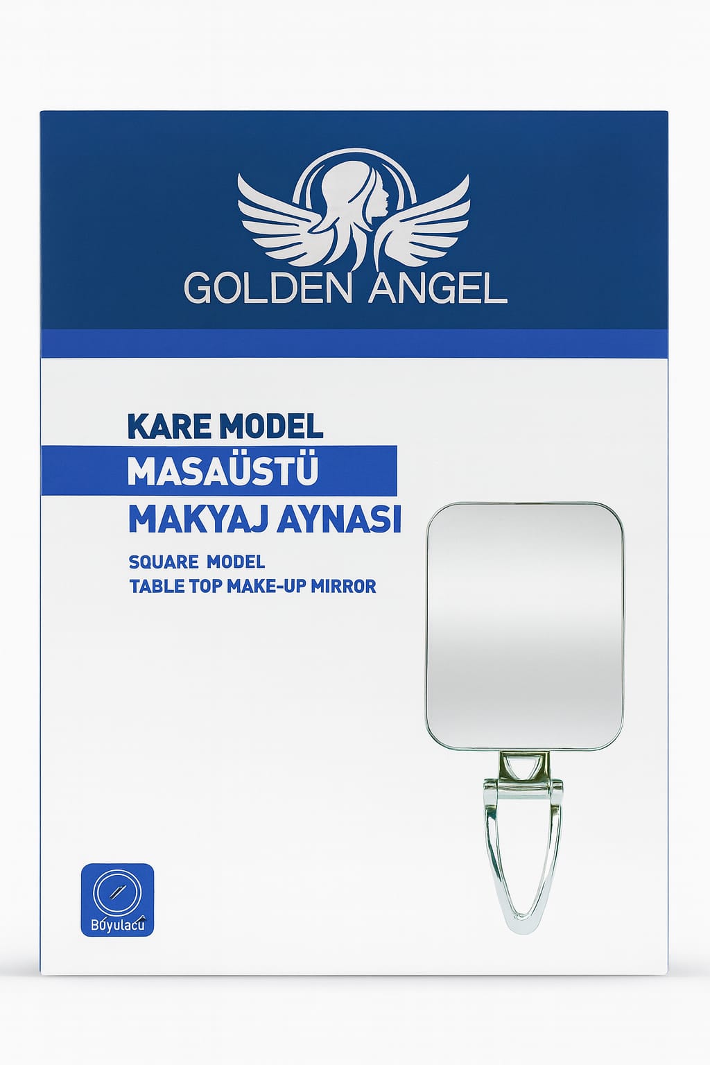 BOZ GOLDEN METALIZE KARE MAKYAJ AYNASI *72