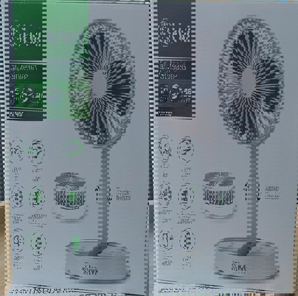 KIWI  SARJLI MASA ÜSTÜ VANTILATÖR *4