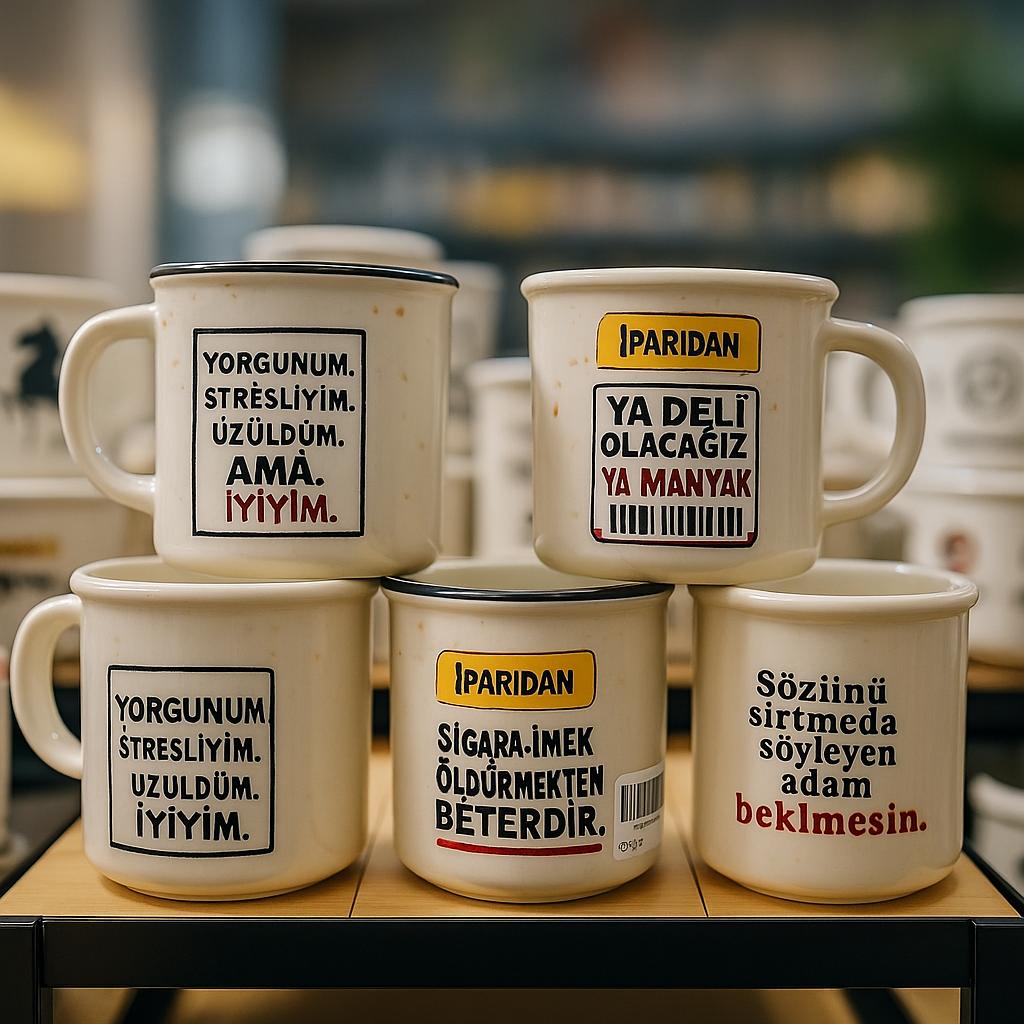 HOME PORSELEN KUPA EMAYE RETRO *24