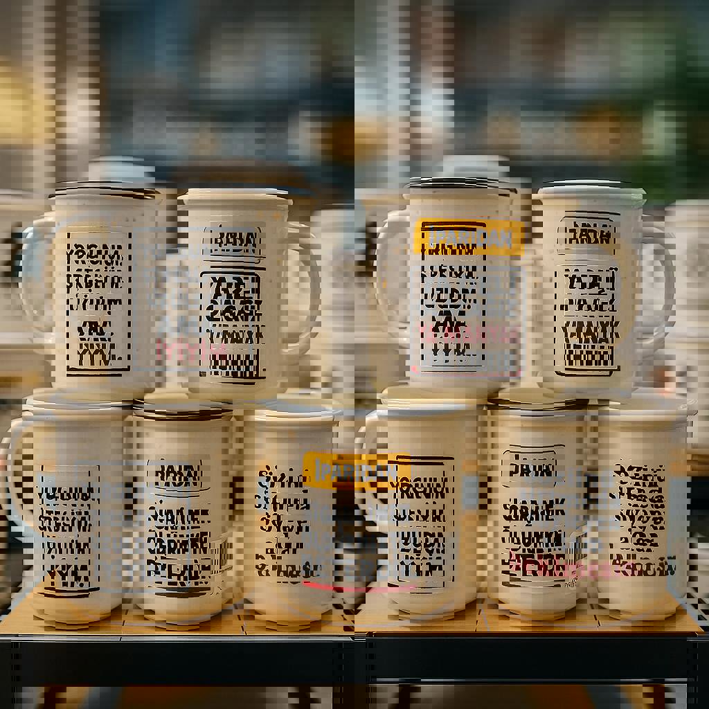 HOME PORSELEN KUPA EMAYE RETRO *24