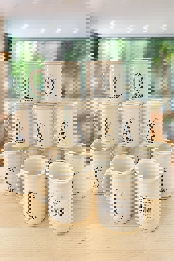 HOME PORSELEN KUPA EMAYE HARF KUPA (SESLI) *24