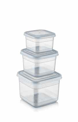 FRESHLIFE 3LÜ CLASSY KARE DIK. 0,3+0,6+1,2LT. SET